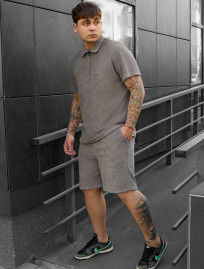 Set de vară tricou + pantaloni scurți Staff ch gray