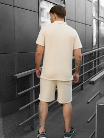 Set de vară tricou + pantaloni scurți Staff ch milk