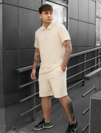 Set de vară tricou + pantaloni scurți Staff ch milk