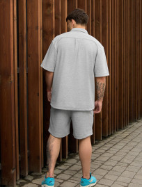 Set cămașă de vară + pantaloni scurți Staff en light gray