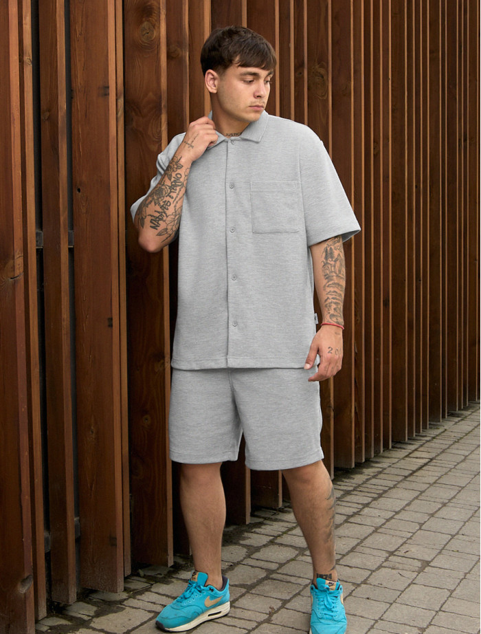Set cămașă de vară + pantaloni scurți Staff en light gray