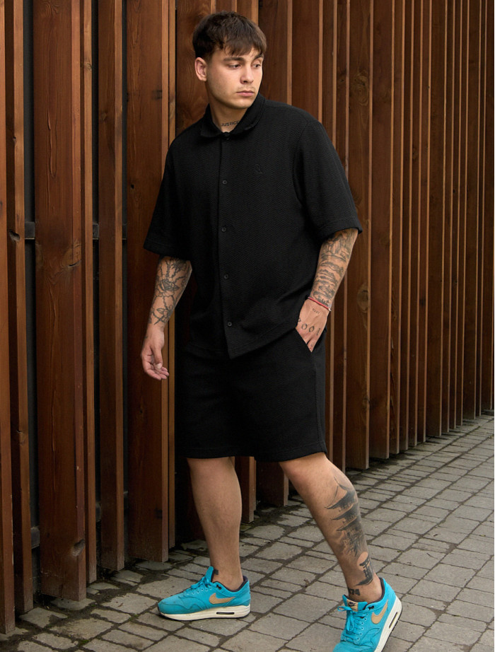 Set cămașă de vară + pantaloni scurți Staff of black