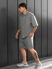 Set cămașă de vară + pantaloni scurți Staff of gray