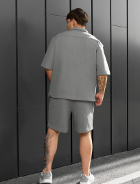 Set cămașă de vară + pantaloni scurți Staff of gray
