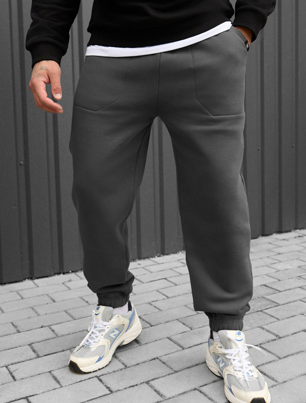 Pantaloni de trening Staff gray fleece