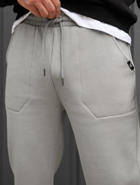 Pantaloni de trening Staff light gray fleece