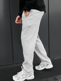 Pantaloni de trening Staff lak light gray fleece