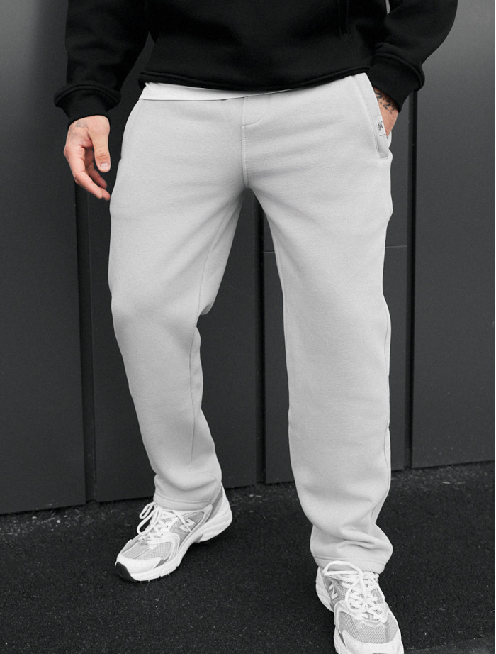 Pantaloni de trening Staff lak light gray fleece
