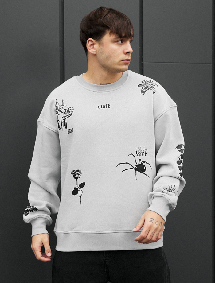 Bluză de trening Staff dog & spider oversize fleece