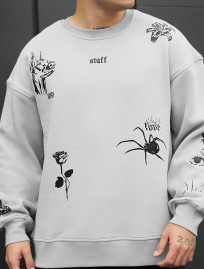 Bluză de trening Staff dog & spider oversize fleece