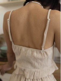 Pijamale de damă Staff eu beige