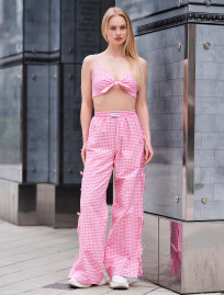 Tricou + pantaloni de damă Staff kiya pink
