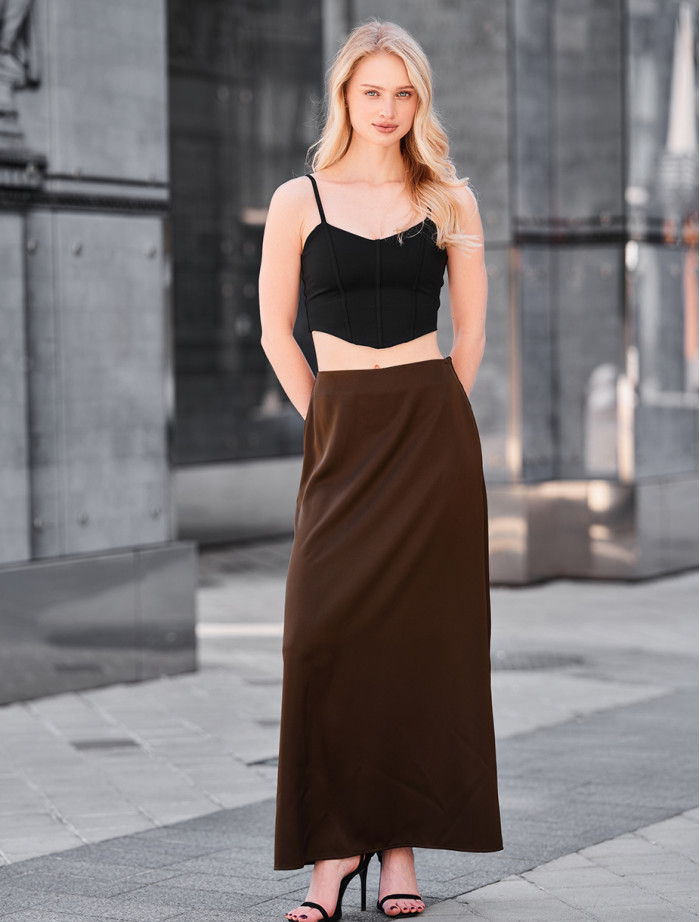 Fustă de damă Staff alb brown