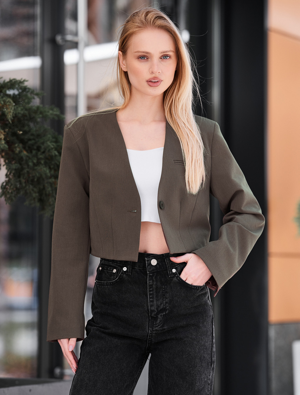 Jachetă de damă Staff tel brown
