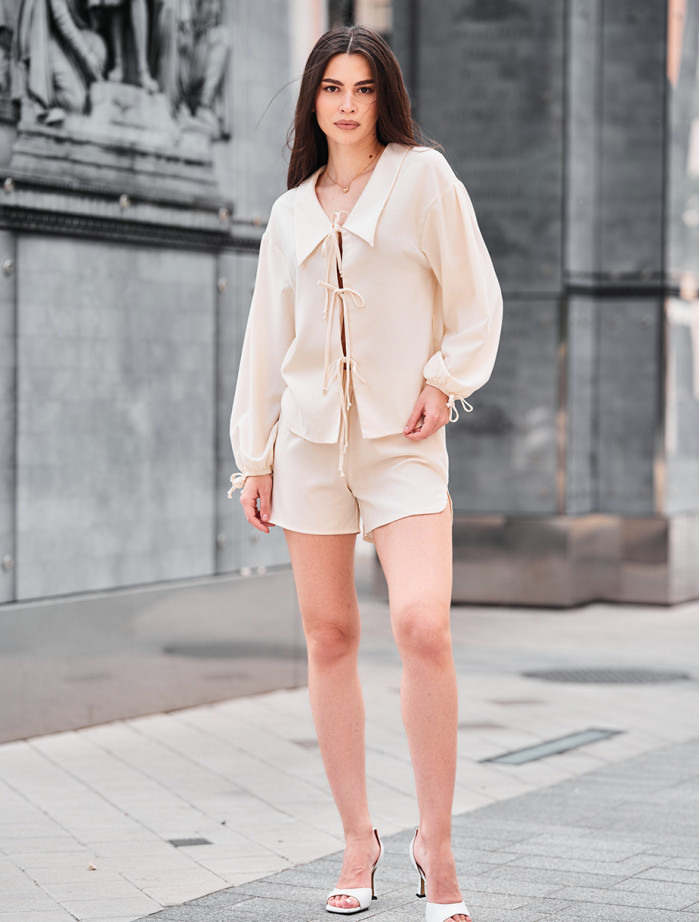 Set de vară de damă cămașă + pantaloni scurți Staff di milk