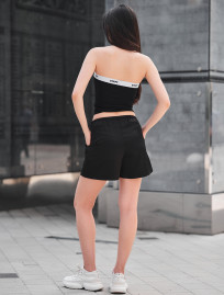 Pantaloni scurți de damă Staff due black