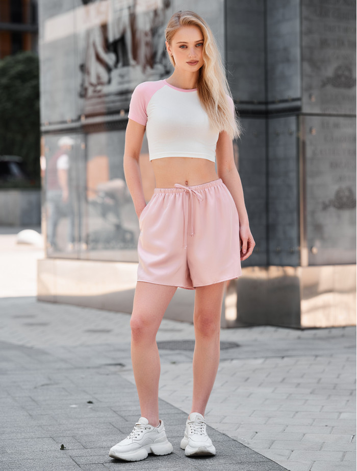 Pantaloni scurți Staff due light pink