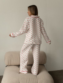 Pijamale de damă Staff am hearts red