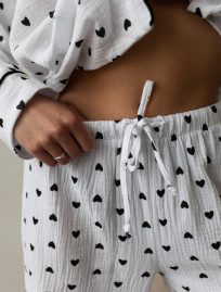 Pijamale de damă Staff am hearts black