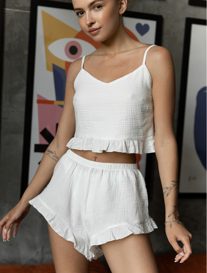 Pijamale de damă Staff eu white