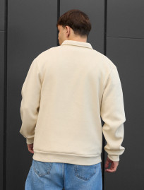 Bluză de trening Staff milk & brown oversize fleece