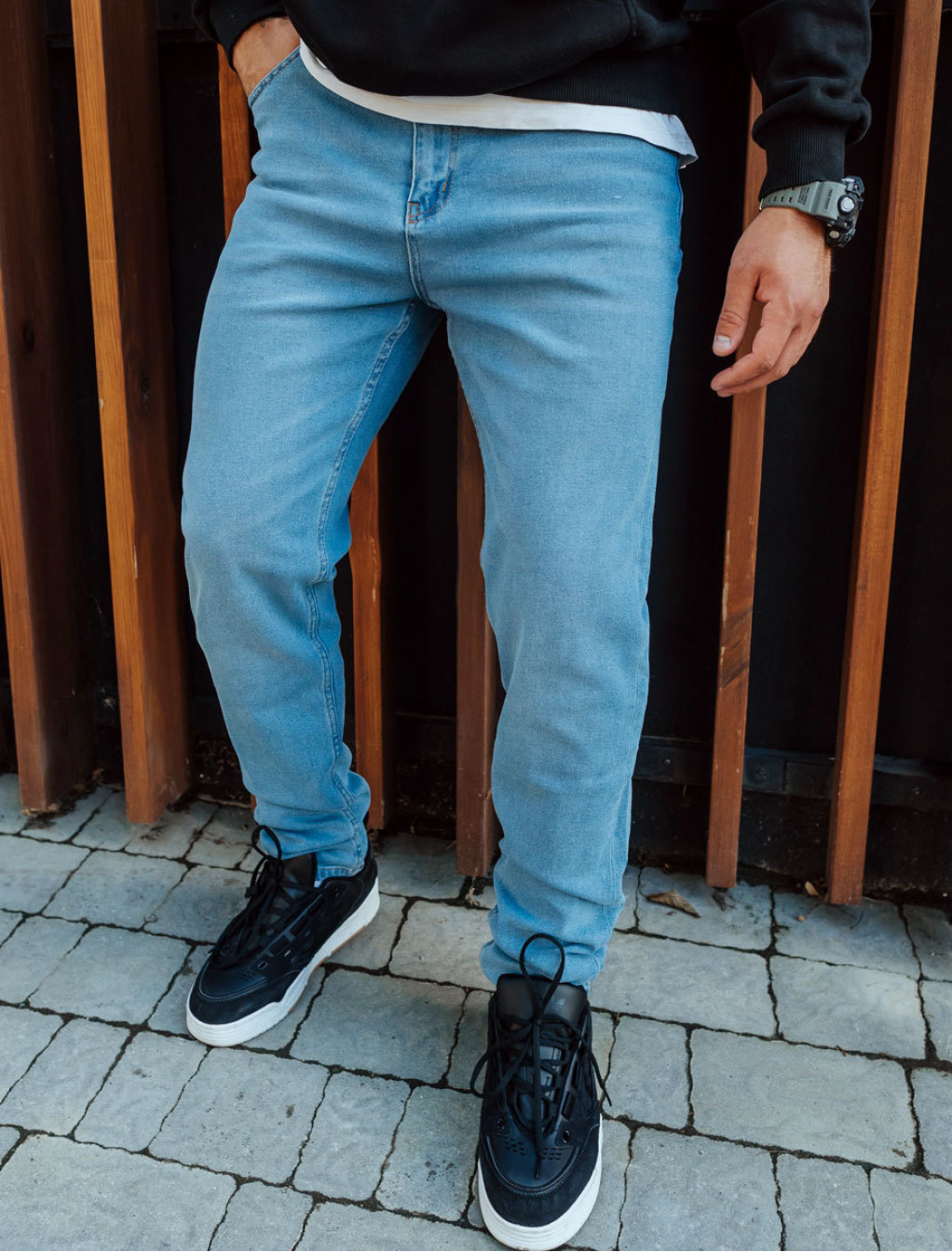 Blugi Staff light blue slim
