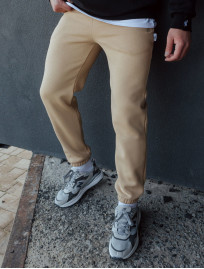 Pantaloni de trening Staff beige fleece