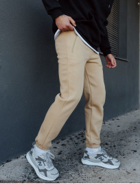 Pantaloni de trening Staff beige fleece