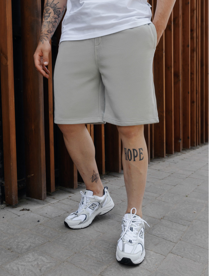 Pantaloni scurți tricotați Staff light gray