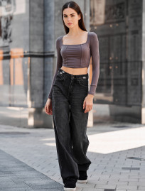 Top de damă Staff id gray