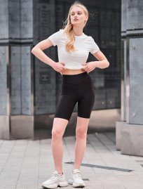 Pantaloni scurți de ciclism de damă Staff al black