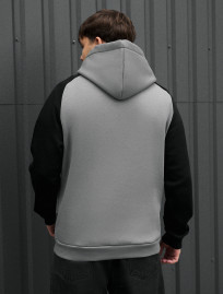 Hanorac Staff gray & black oversize fleece