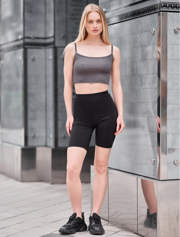 Pantaloni scurți de ciclism de damă Staff li black