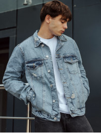 Jachetă din denim Staff 02 light blue