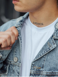 Jachetă din denim Staff 02 light blue