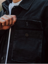 Jachetă din denim Staff 02 black oversize