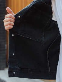 Jachetă din denim Staff 02 black oversize