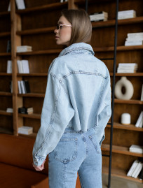 Jachetă denim de damă Staff light blue