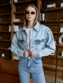 Jachetă denim de damă Staff light blue
