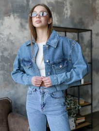 Jachetă denim de damă Staff blue