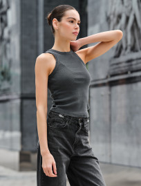 Top de damă Staff hop dark gray