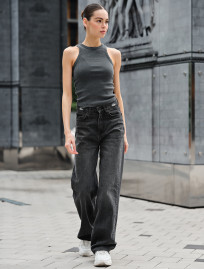 Top de damă Staff hop dark gray