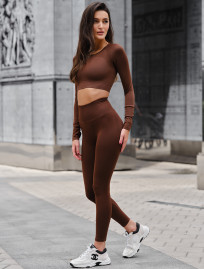 Set de damă Staff top+ colanți brown