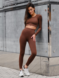 Set de damă Staff top+ colanți brown