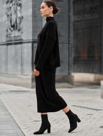 Costum tricotat de damă Staff soft black oversize