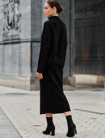 Costum tricotat de damă Staff soft black oversize