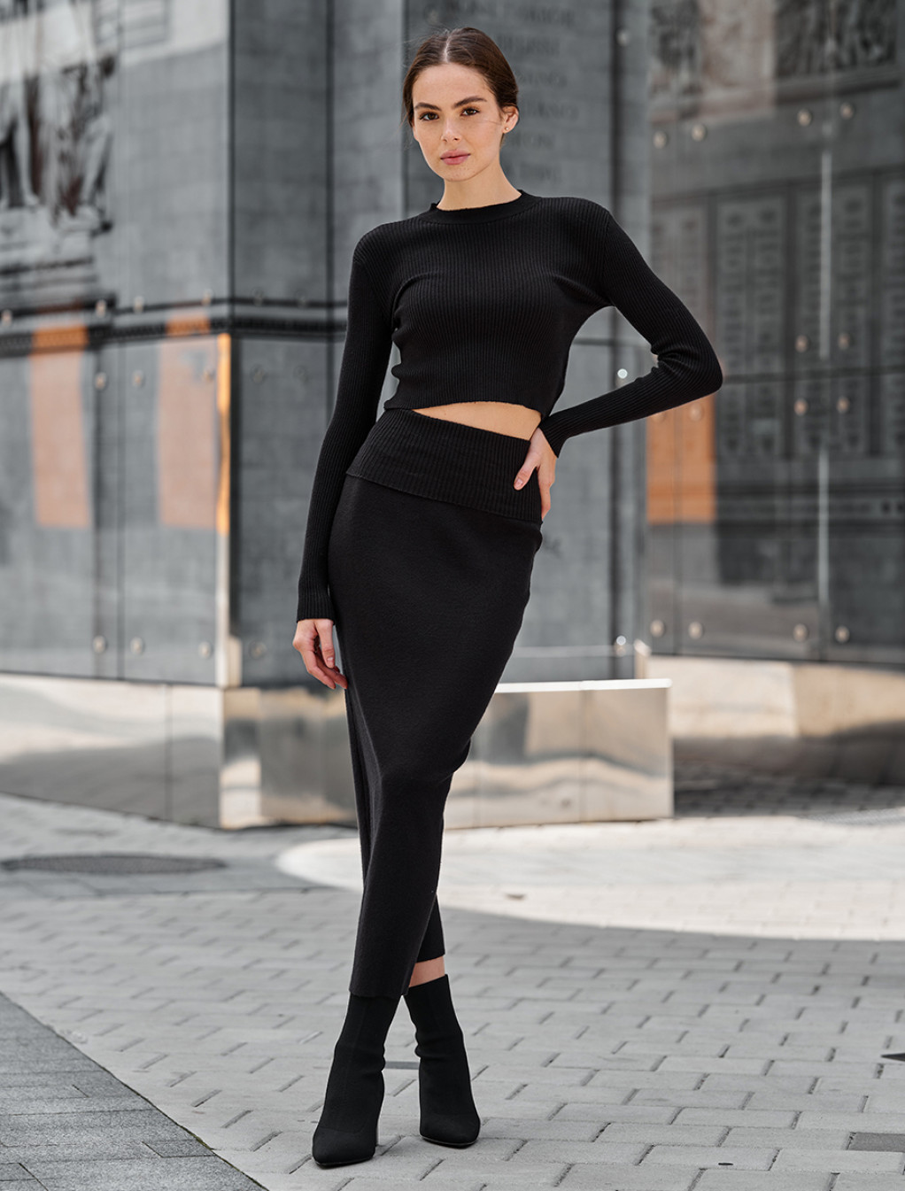 Costum tricotat de damă Staff black