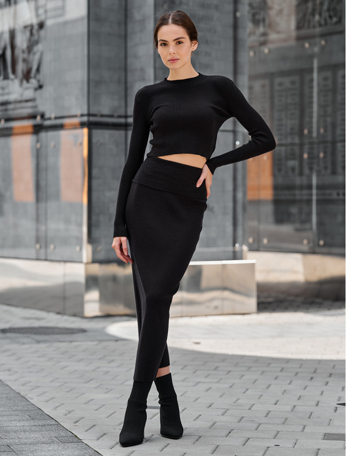 Costum tricotat de damă Staff black