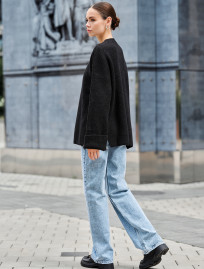 Pulover tricotat de damă Staff lun black oversize