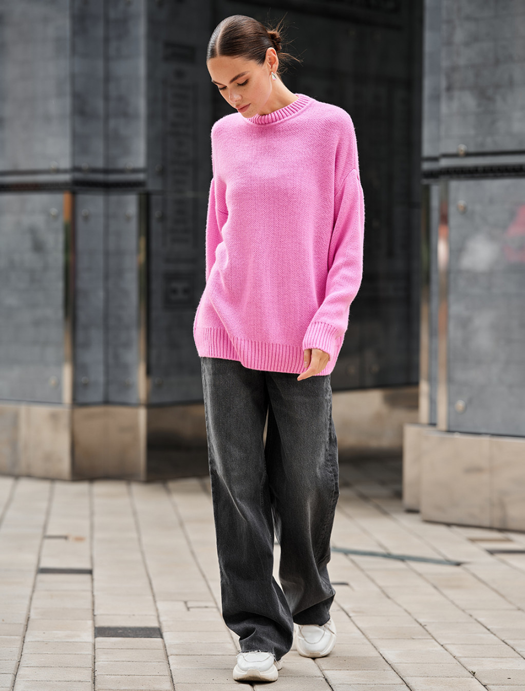 Pulover tricotat de damă Staff isa pink